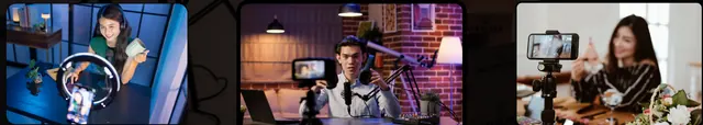 Clickwave creators filming UGC-style product and lifestyle videos